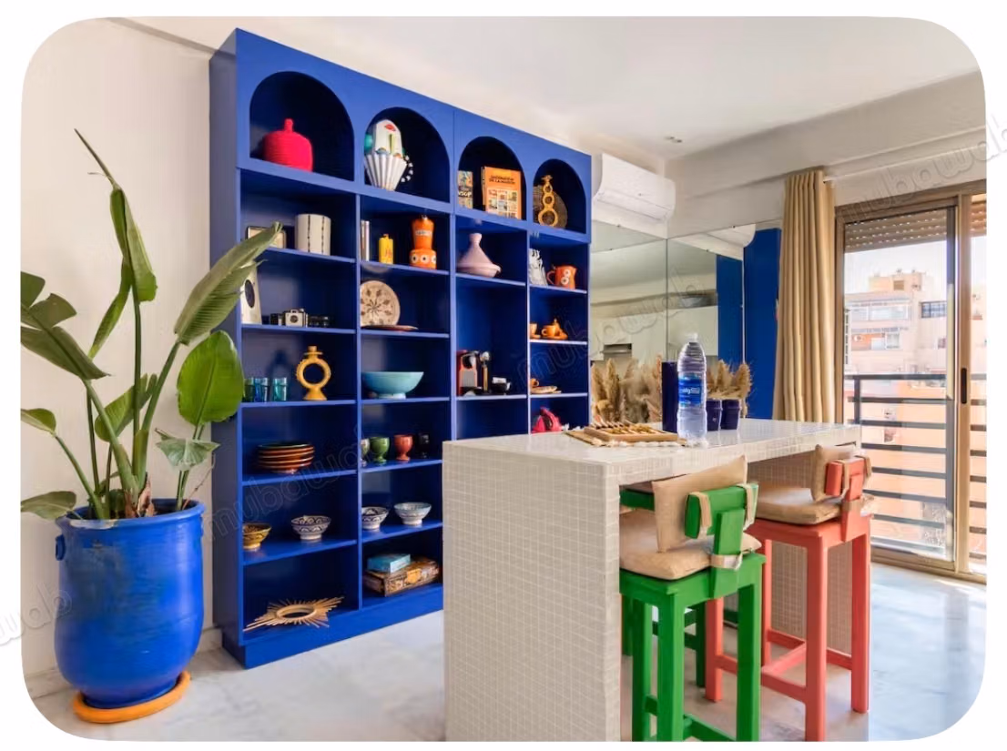 Location d'un appartement à Guéliz. Superficie 50 m². Meublé