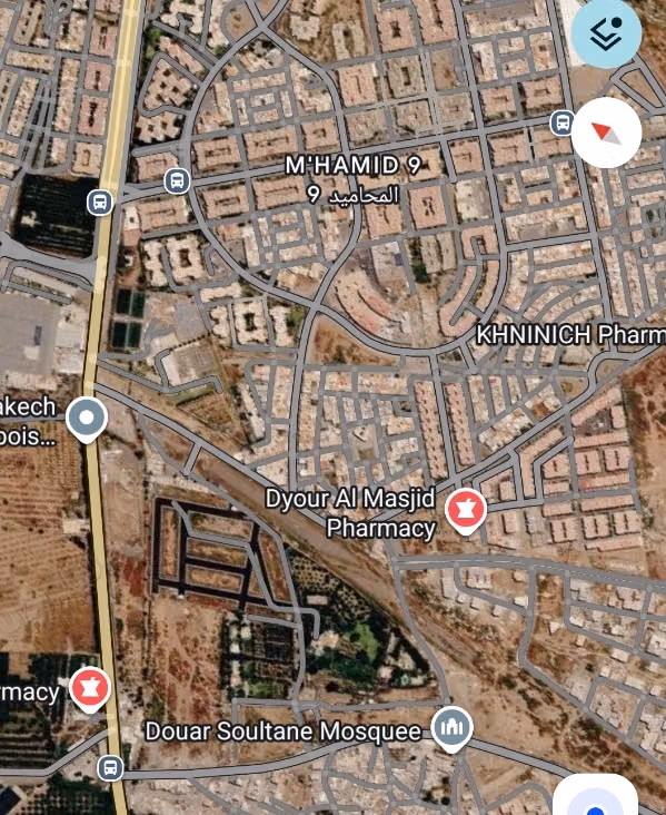 Perceel voor Privé School 2000m 3 gevel in Mhamid Marrakech