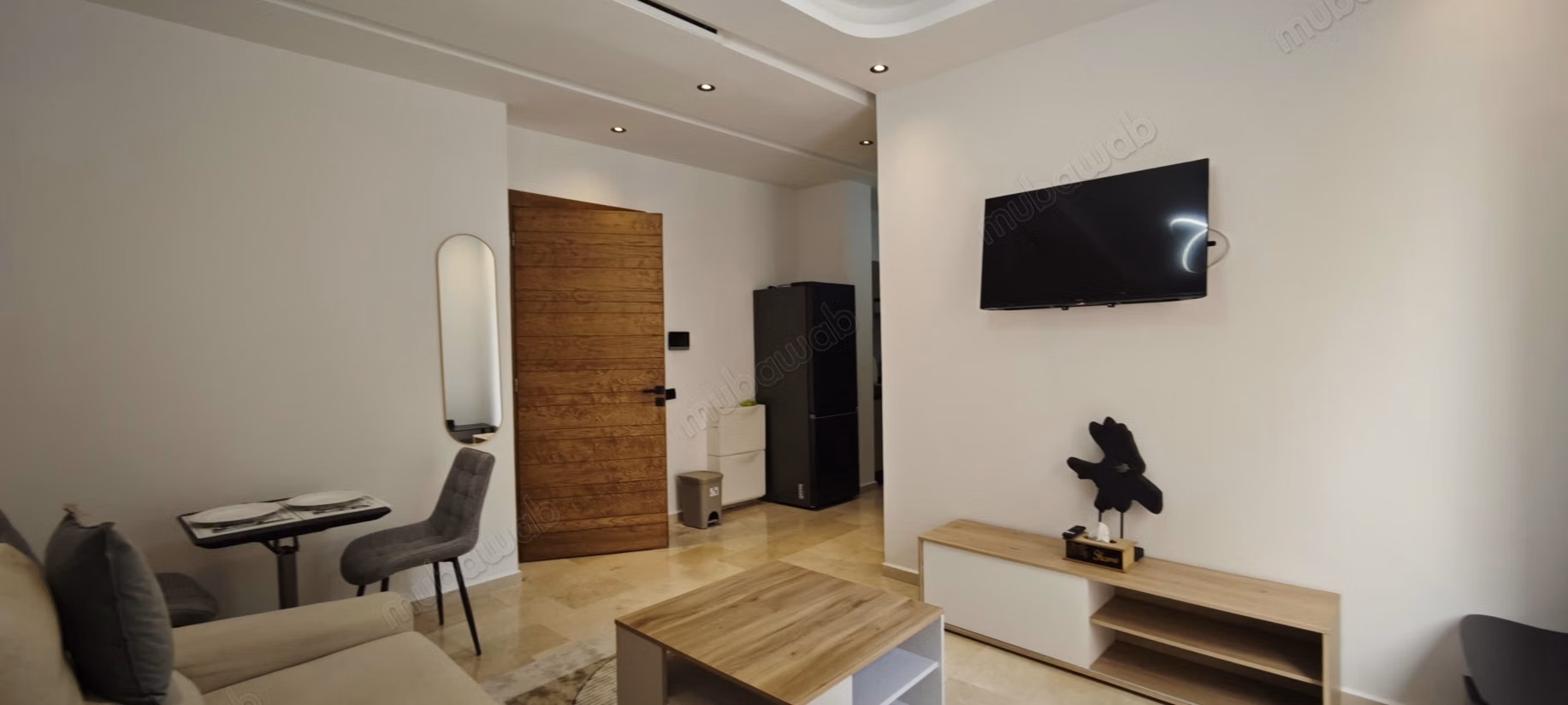 Rent this apartment in Quartier du Parc. Area 55 m². Well-furnished