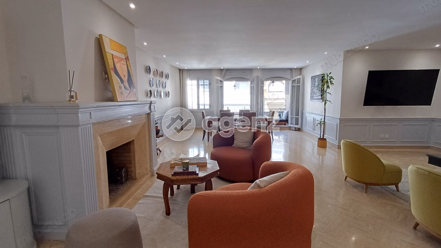 Appartement à louer 198 m², 3 chambres Racine Casablanca