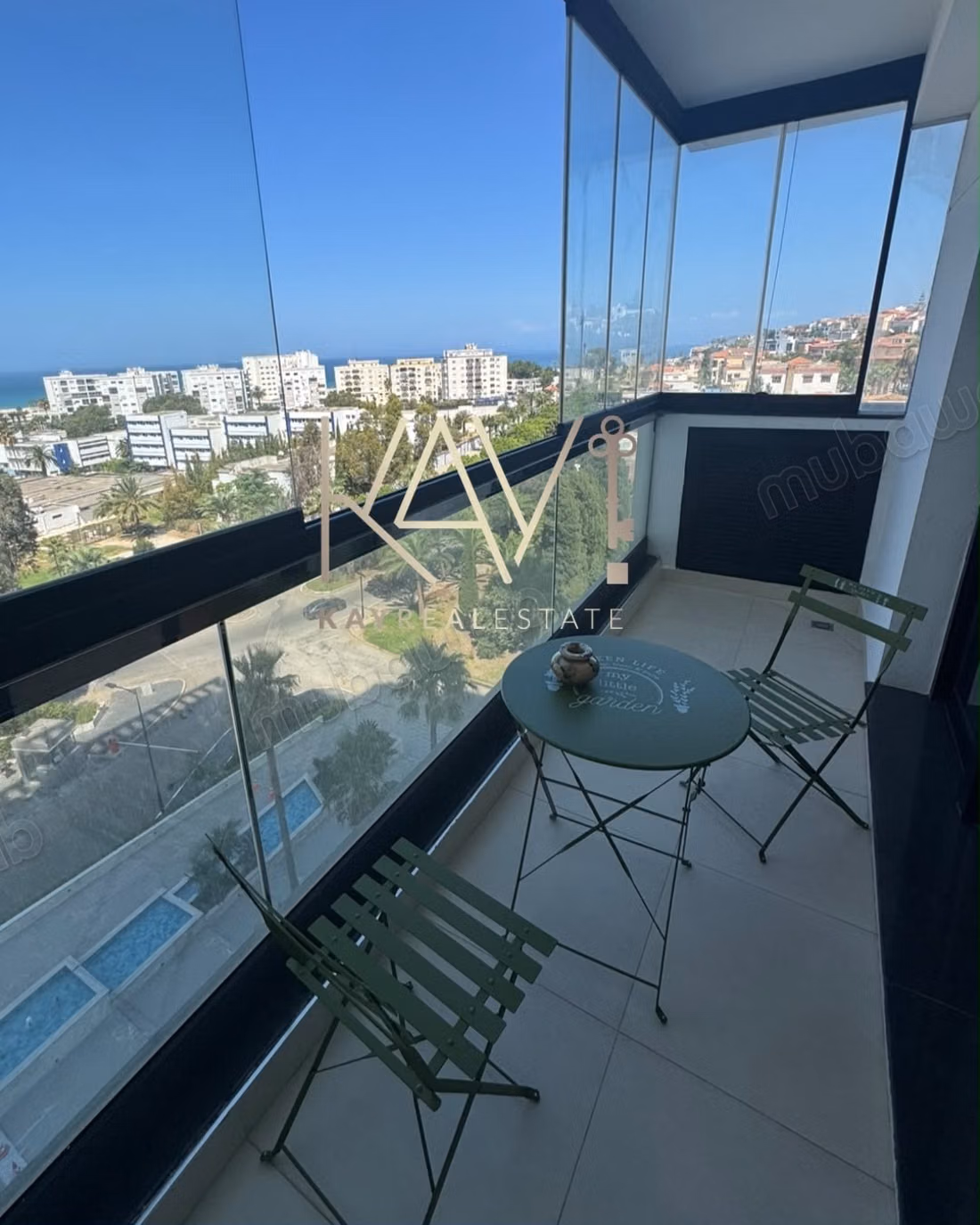 Appartement à louer avec vue mer & piscine – malabata, tanger