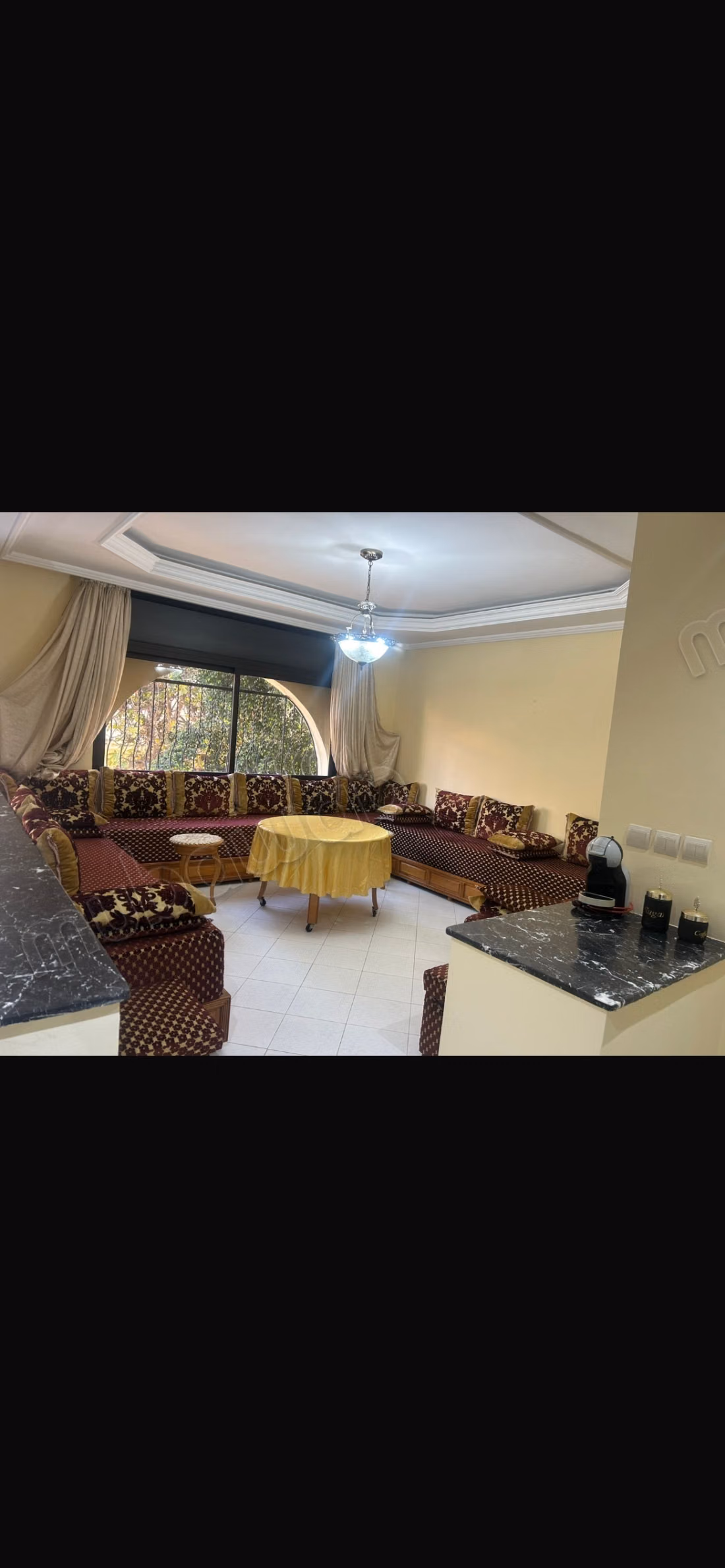 Appartement te huur in Riad Oulad Mtaa. Oppervlakte van 100 m². Goed ingericht