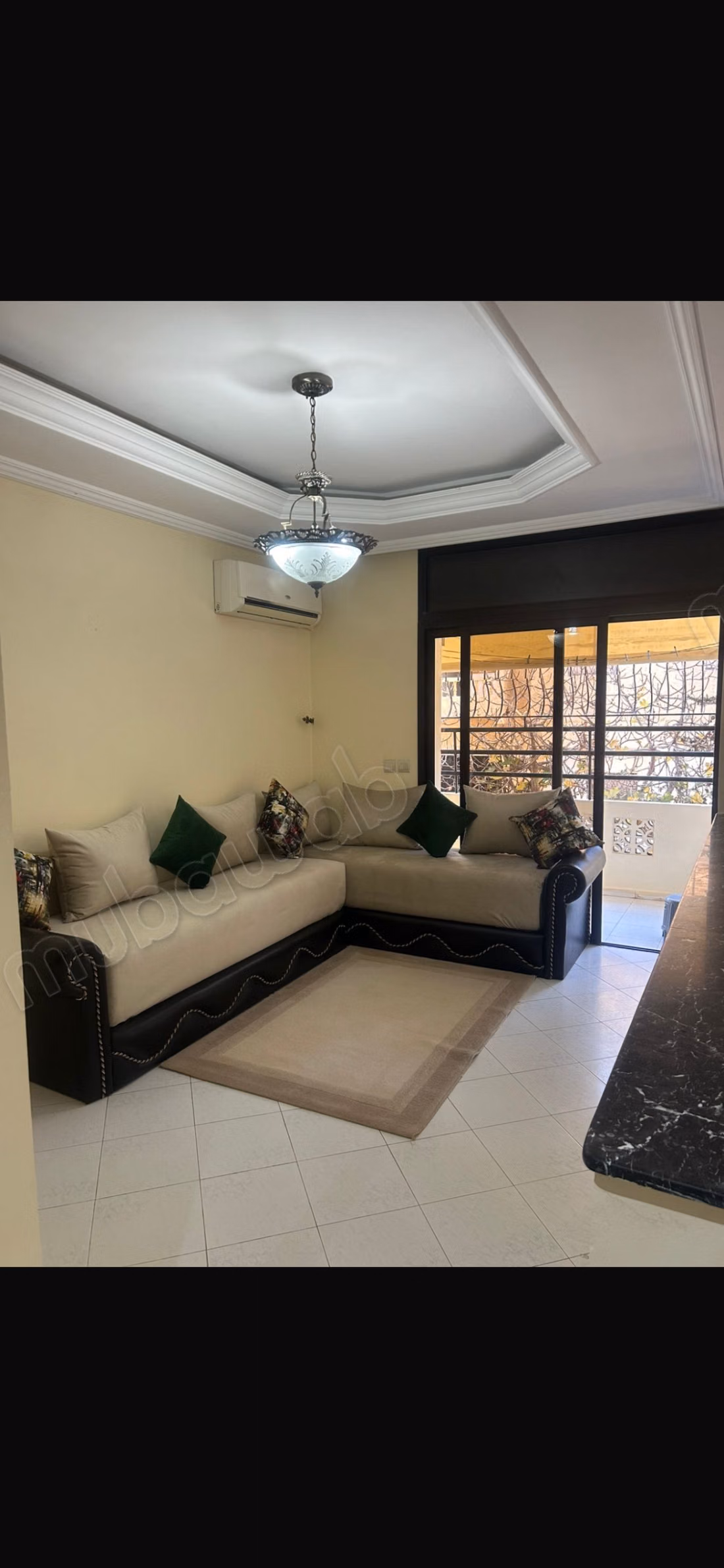 Appartement te huur in Riad Oulad Mtaa. Oppervlakte van 100 m². Goed ingericht