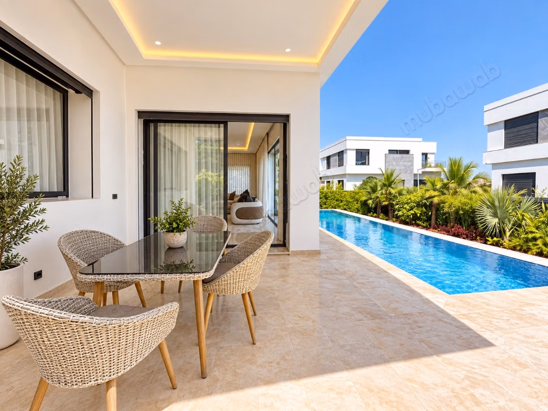 Villa amueblada con piscina en alquiler – El Menzeh