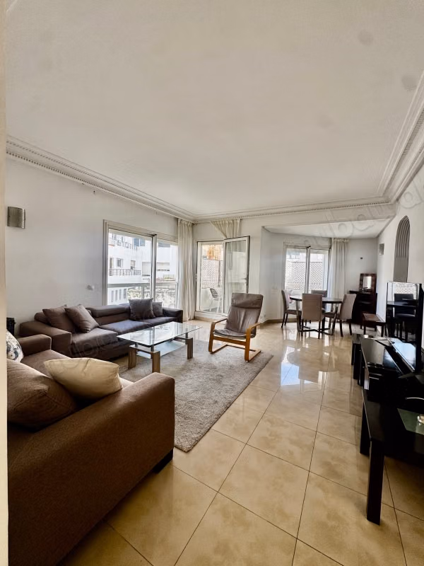 À louer – appartement meublé 2 chambres, gauthier – avenue hassan souktani