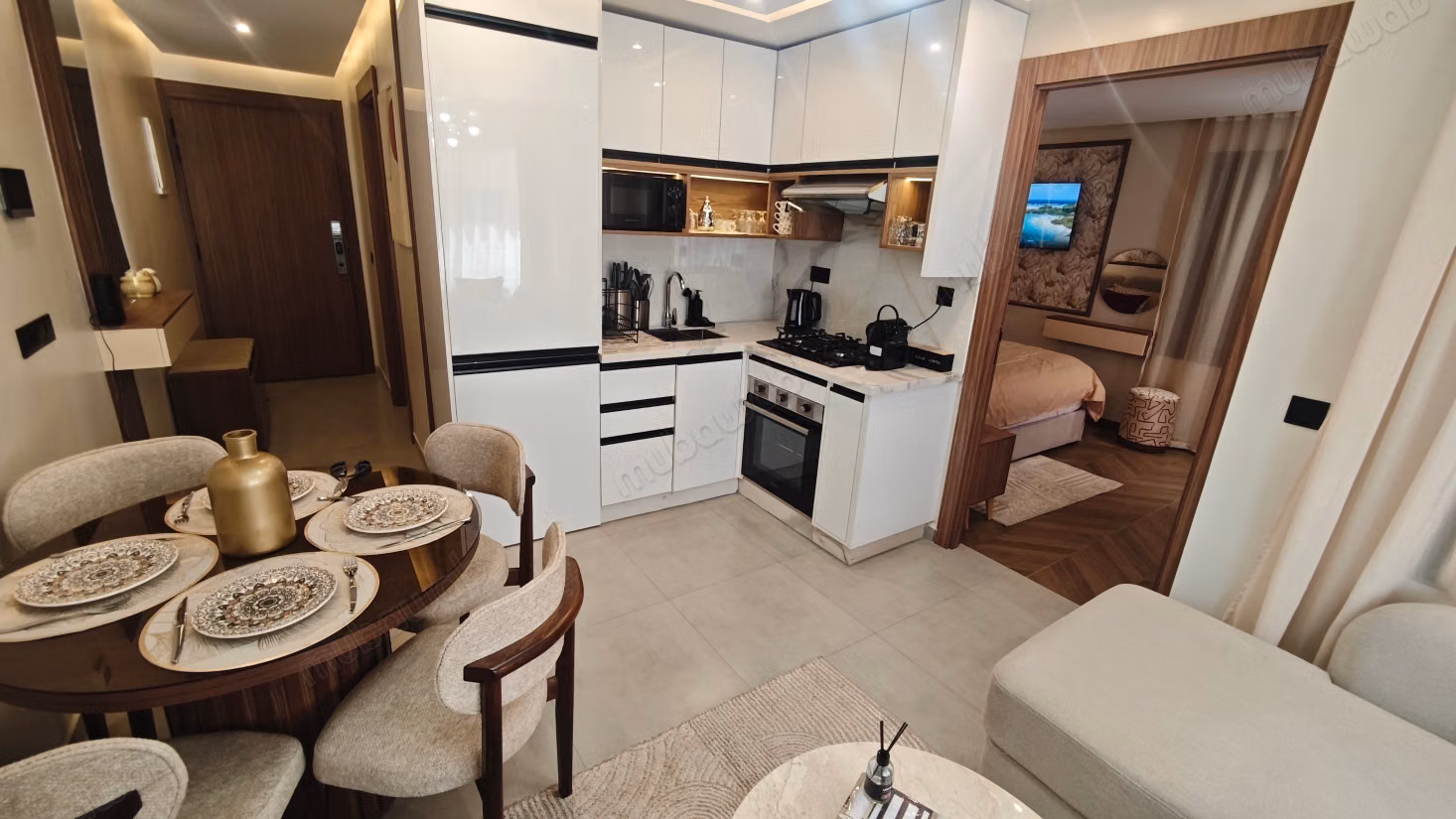Appartement à louer à Guéliz. Surface totale 50 m². Bien meublé