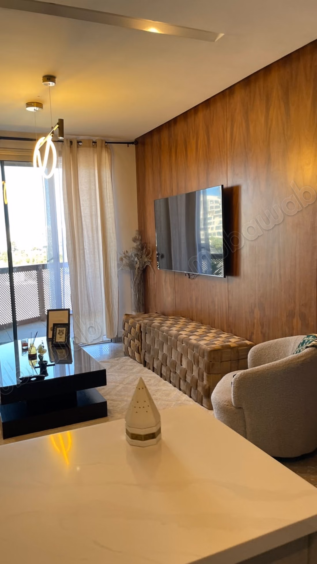 Appartement à louer dans la ville financière de Casablanca. Grande surface de 60 m². Meubles