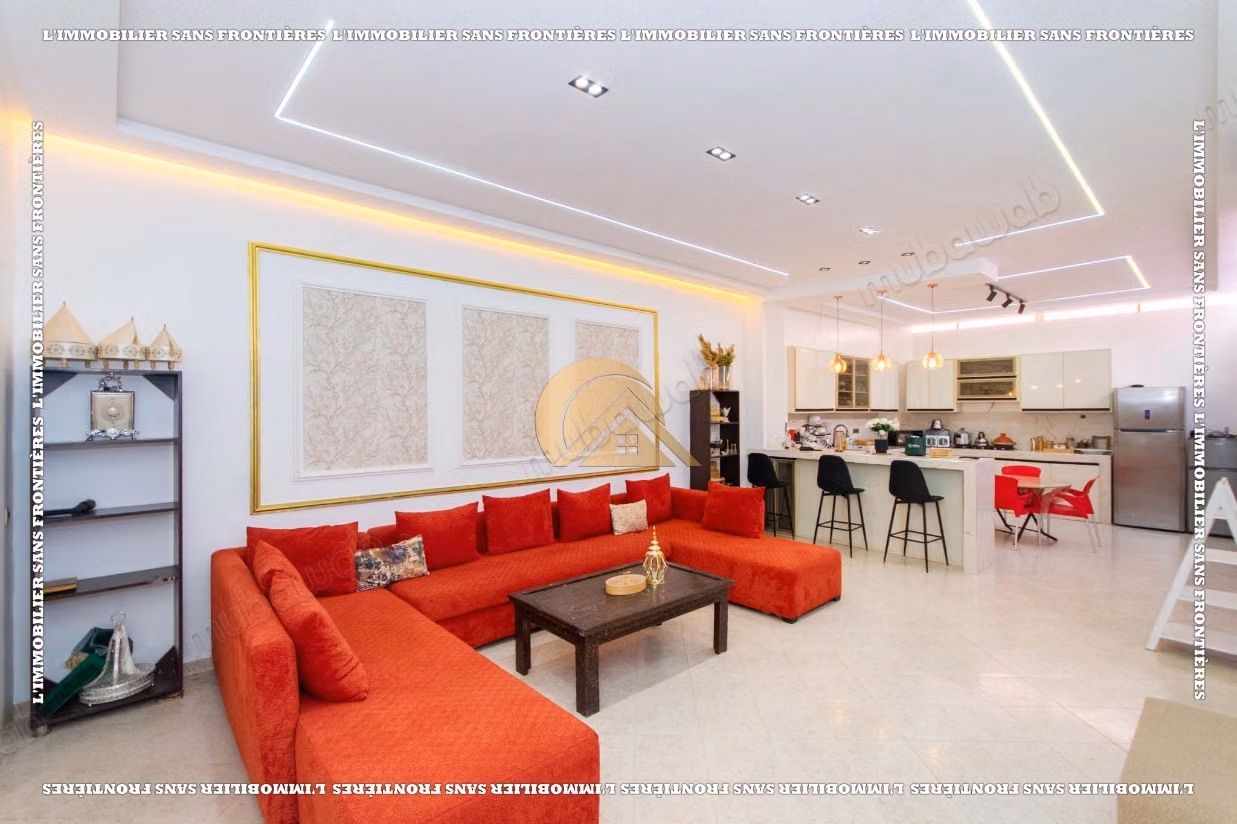 Appartement de 236 m² à louer à Mabrouka – 3 chambres dont une suite, grande terrasse et parking en sous sol