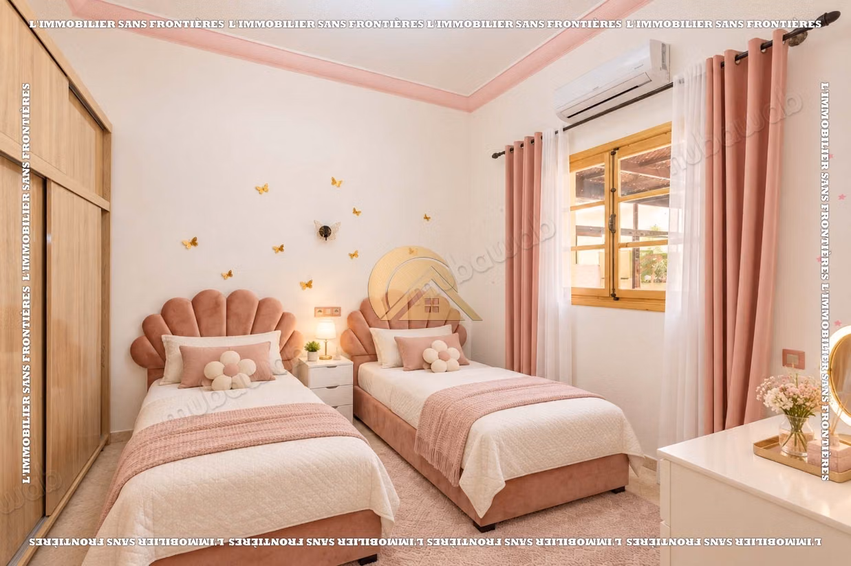 Appartement de 236 m² à louer à Mabrouka – 3 chambres dont une suite, grande terrasse et parking en sous sol