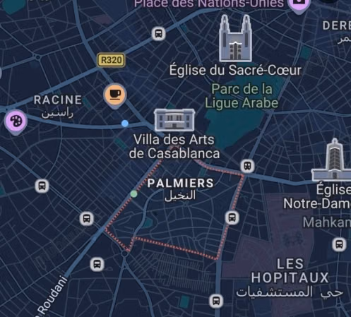 Terrain R4 orienté Est 
plan autorisé 26m façade