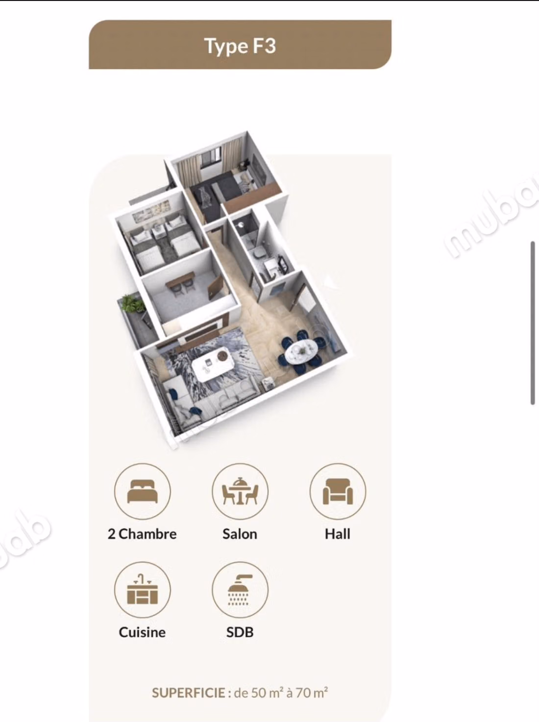 Vente d'un bel appartement. 20 grandes pièces. Piscine et service de Conciergerie