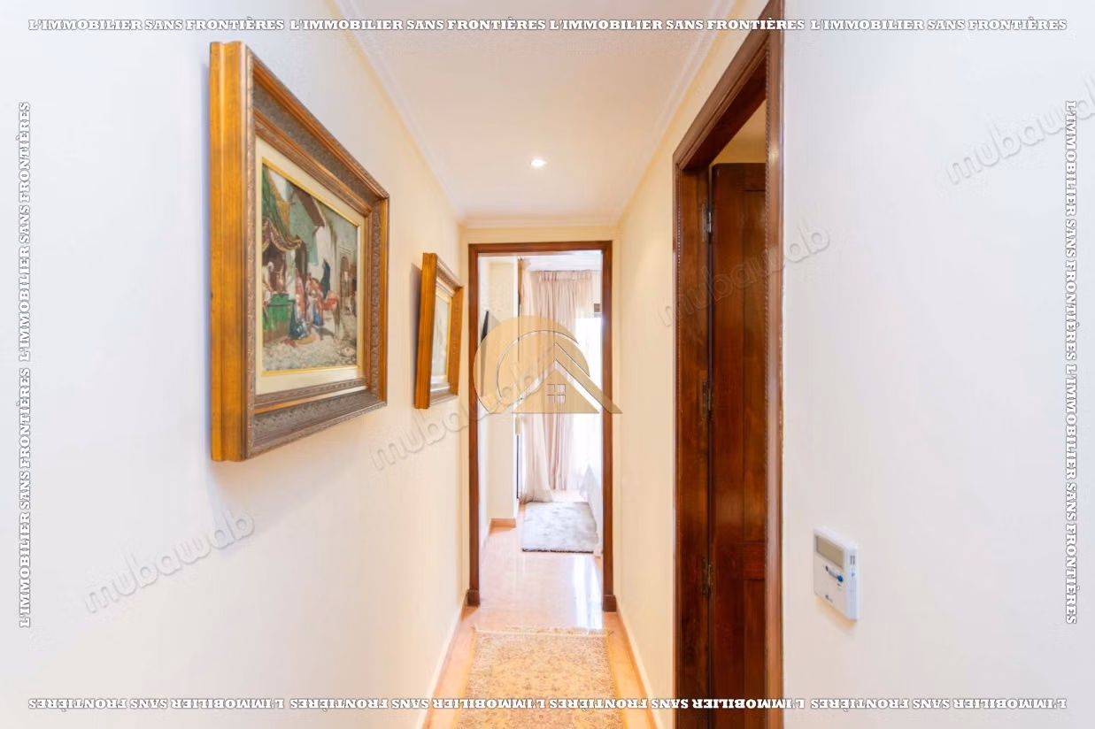 Gemeubeld appartement van 160 m² te huur in Agdal - 3 slaapkamers waarvan een suite, open haard en gemeenschappelijk zwembad