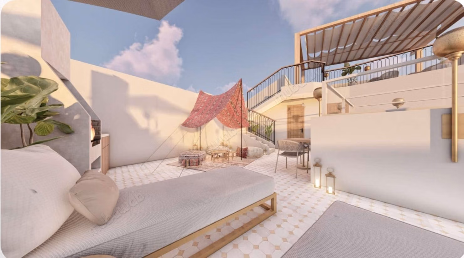 Riad di lusso intitolato - 112 m² a terra - 4 camere - Medina di Marrakech