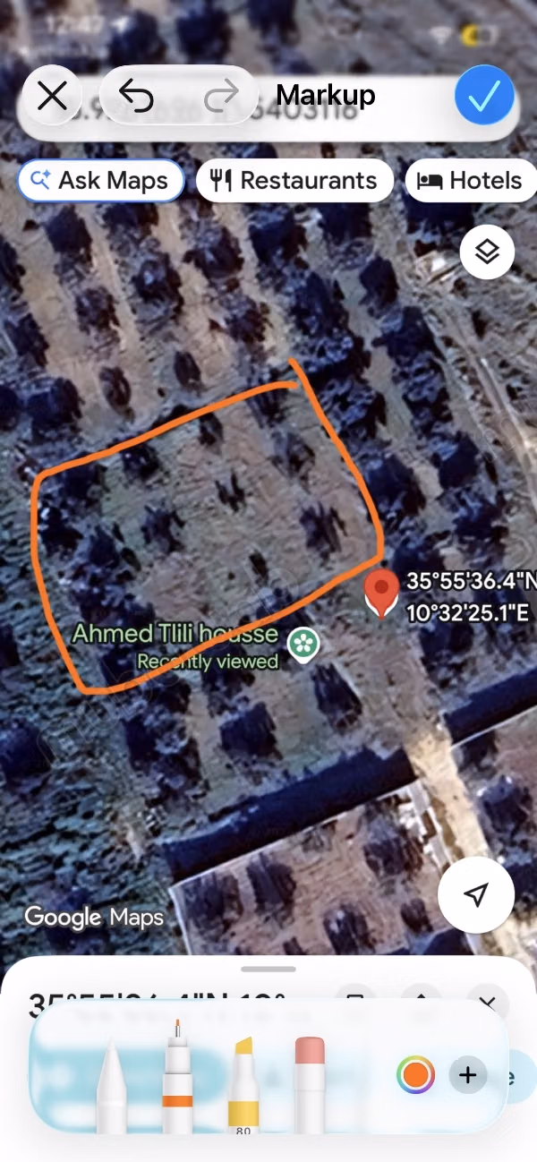 Proprietario diretto Rmila chott Mariem 1200 m²
