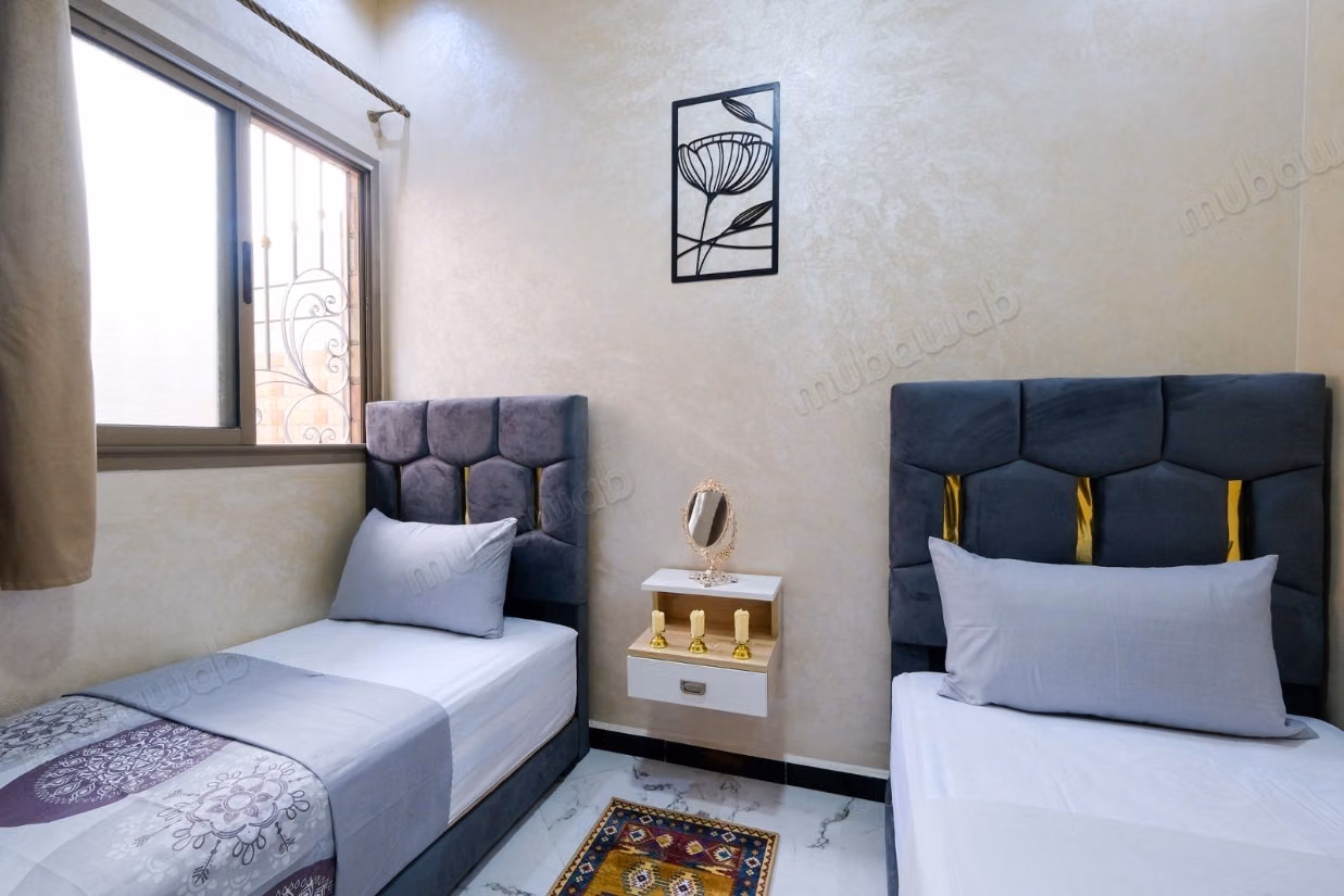 Apartments for rent in Ibn Jirir. Total area 100 m². Strong and durable door and central heating system