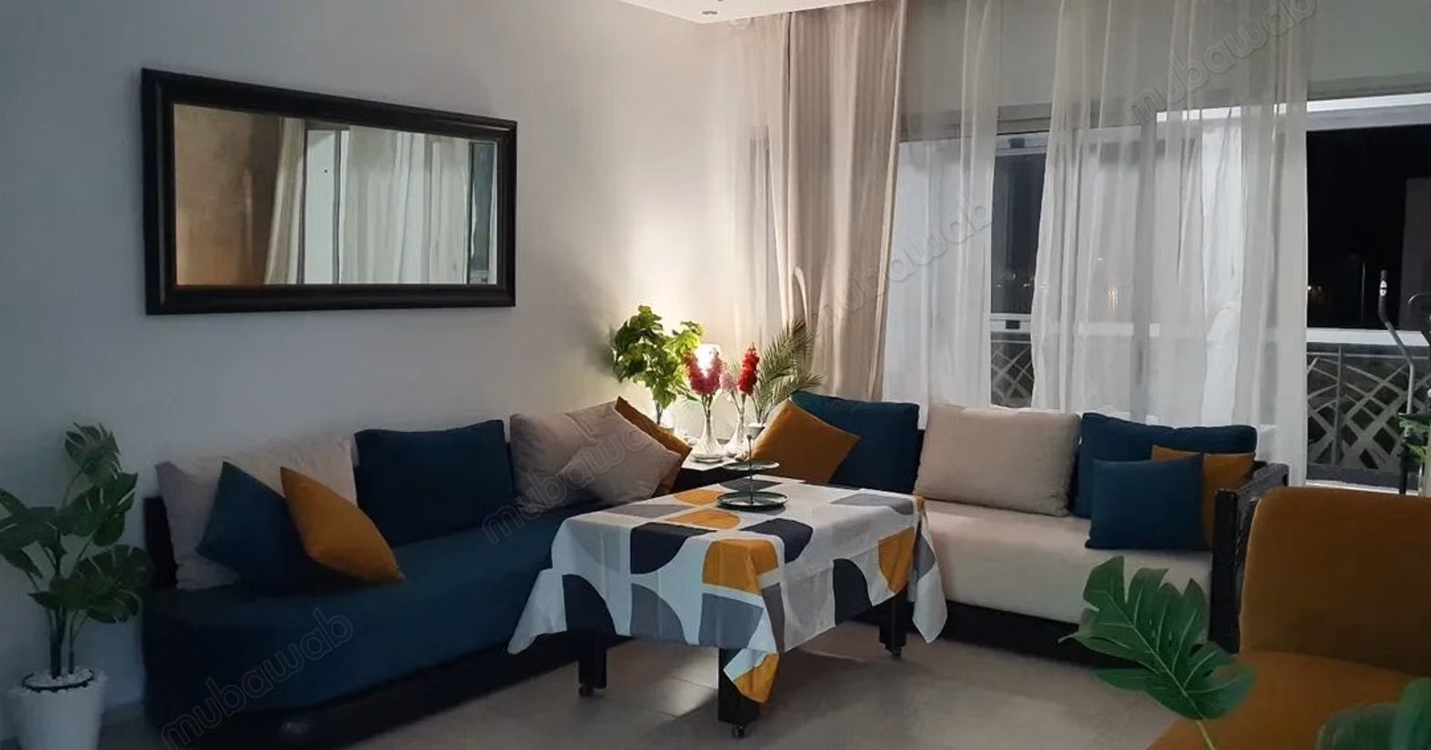 Location d'un appartement à Dar Bouazza. 5 pièces confortables. Meublé