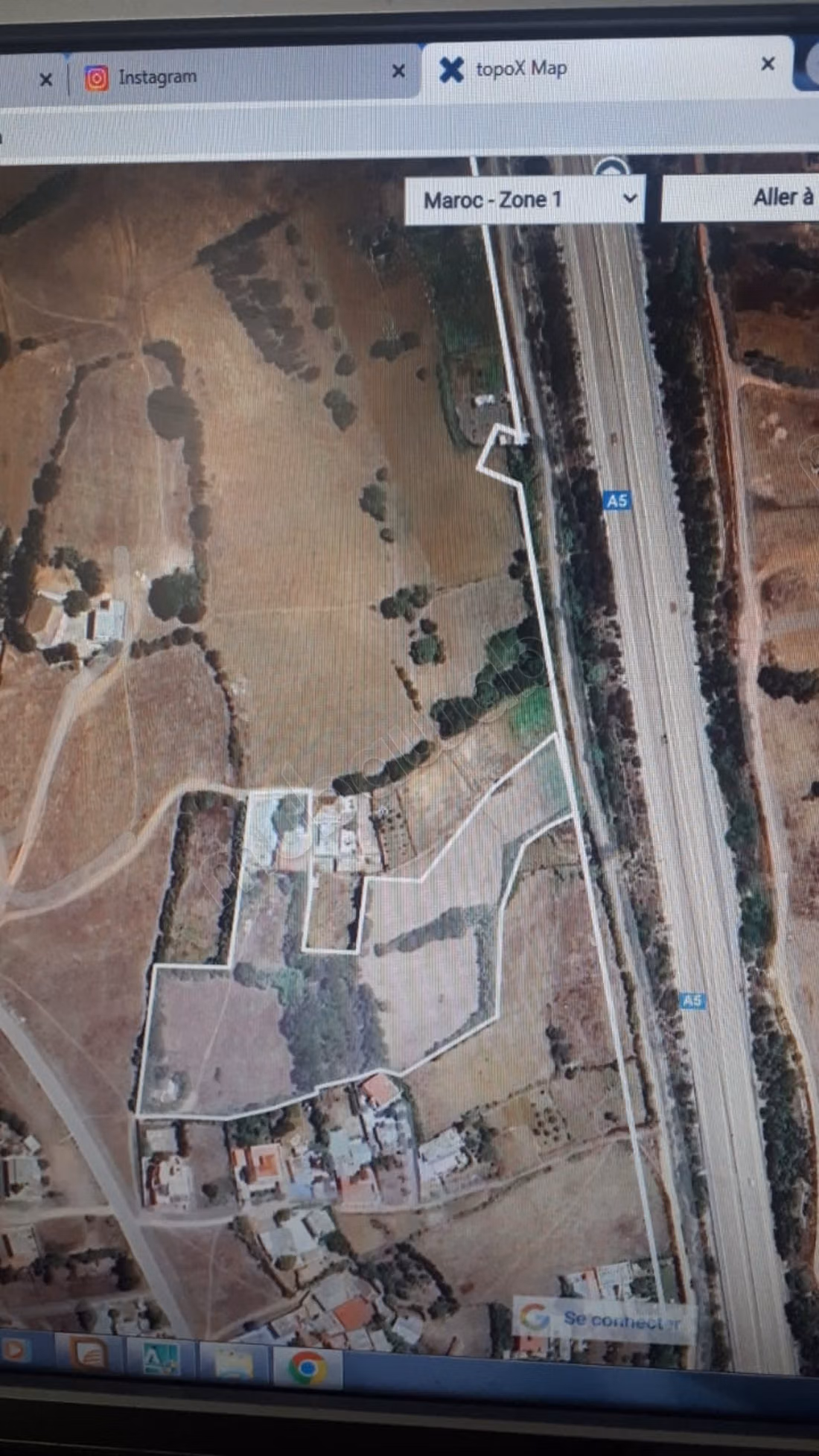 Vente de terrain à briech 
5 km à Asilah.
Surface totale 500 m²