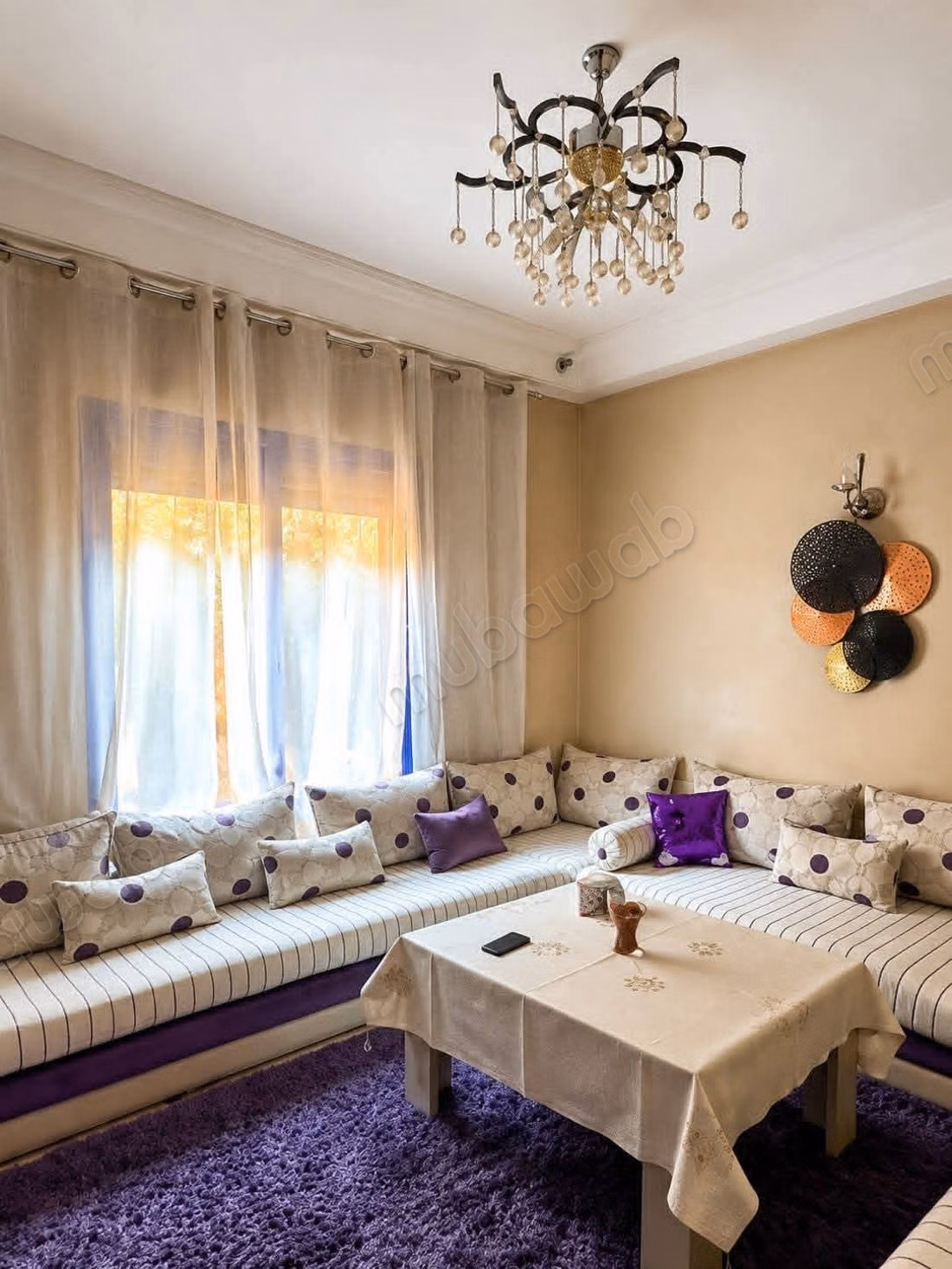 Location villa de luxe à Route Casablanca. 
3 chambres. 
Meublé