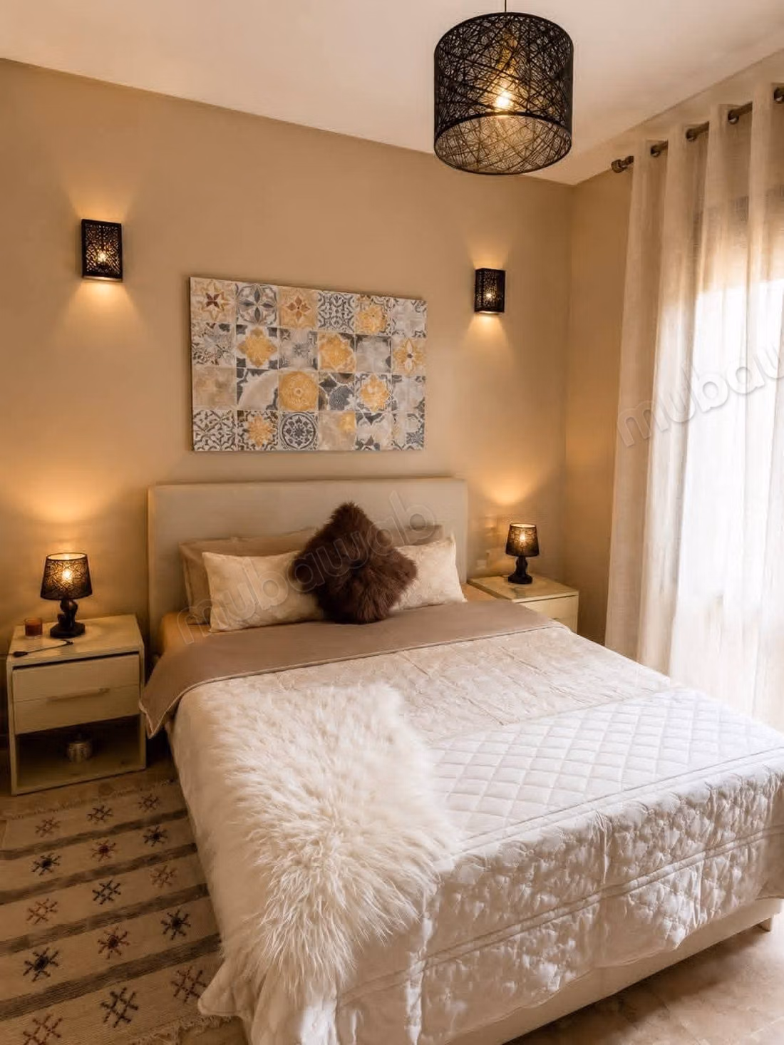 Location villa de luxe à Route Casablanca. 
3 chambres. 
Meublé