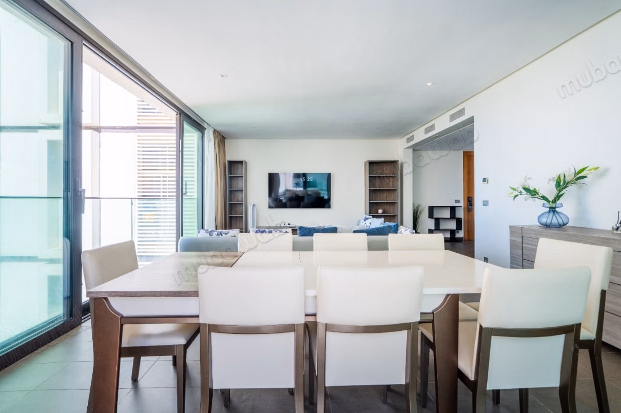 Furnished two-bedroom apartment for rent in Ain Diab with sea view