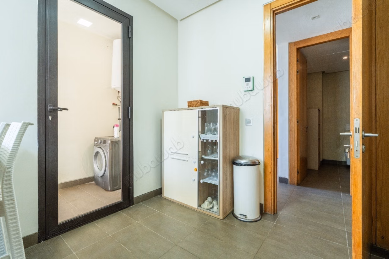 Furnished two-bedroom apartment for rent in Ain Diab with sea view