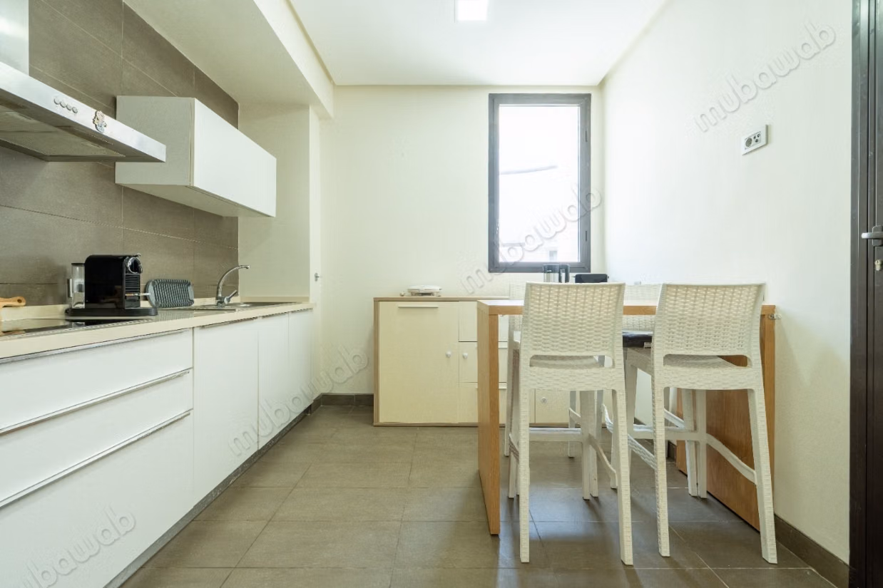 Furnished two-bedroom apartment for rent in Ain Diab with sea view