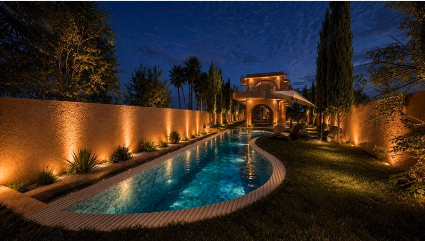 Luxury villa for sale on Route de Tahanaout. 5 spacious rooms. All comforts with pool and fireplace