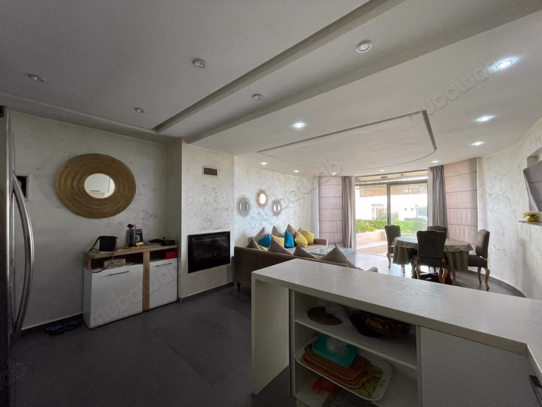 DAR BOUAZZA: Location Appartement RDJ Vue Mer