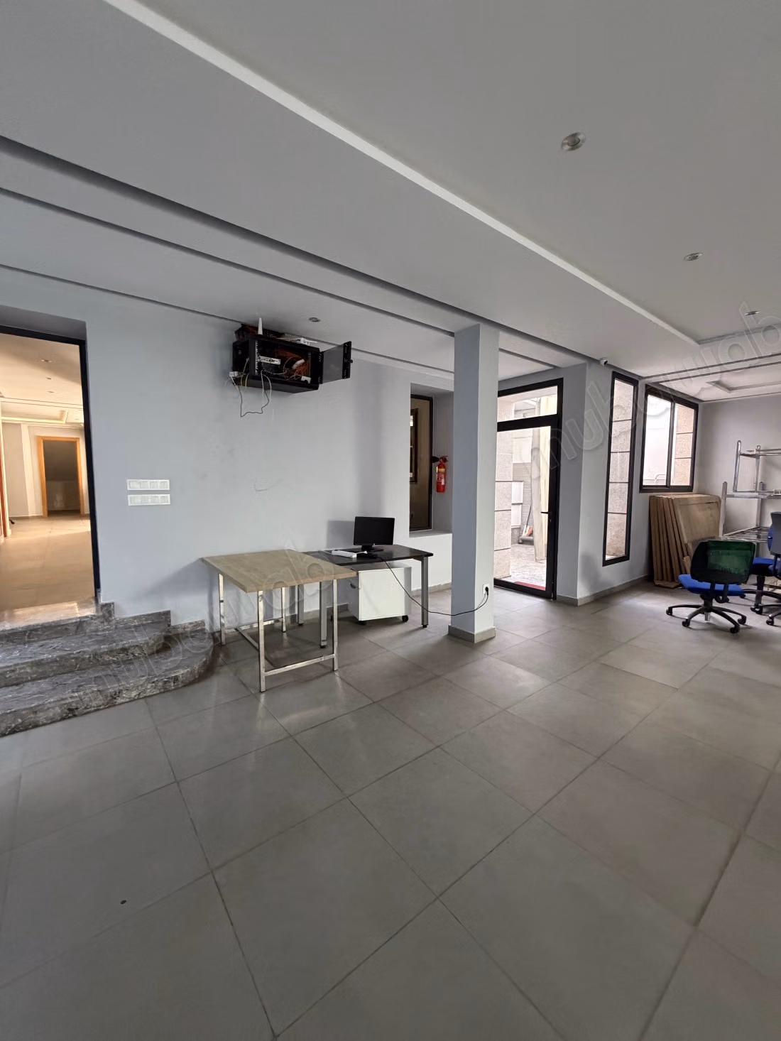 Mooie kantoren te huur in Sala el Jadida. Totale oppervlakte 700 m². Inbraakwerende deur en centrale verwarming