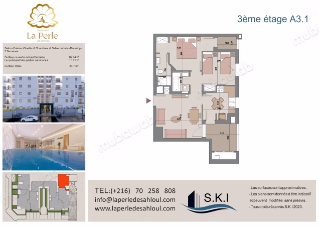 S2 haut standing à vendre à Sahloul 4