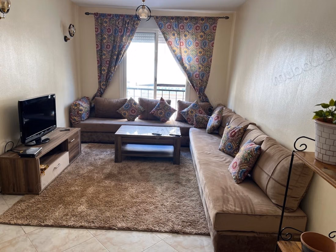 Appartement en location à Plage Oued Cherrat. Superficie 60 m². Meublé