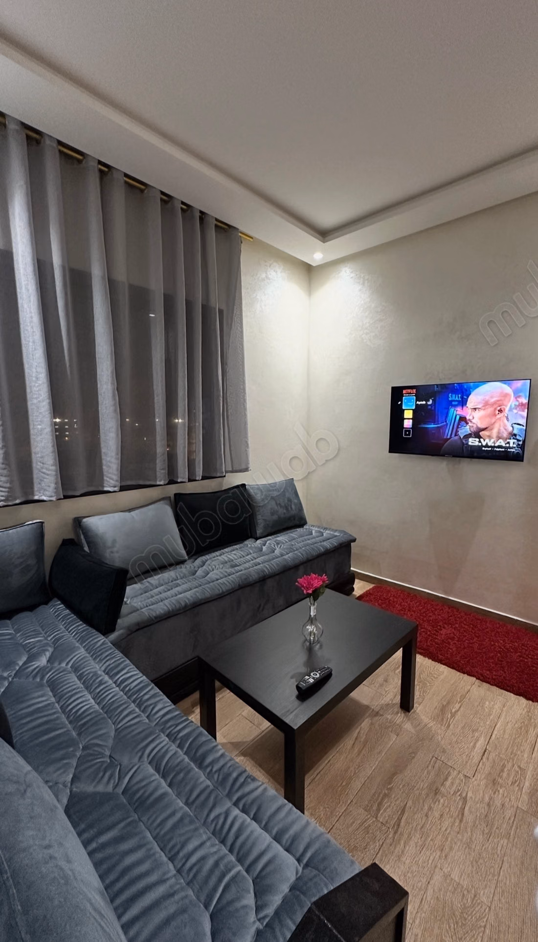 Appartementen te huur in Aïn Sebaâ. 3 grote kamers. Concierge service en airconditioning