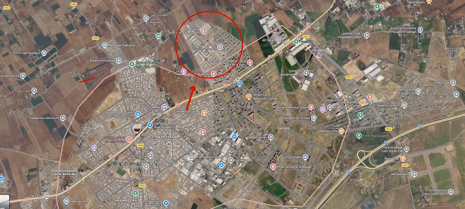 ## Terreno in vendita a had soualem – 170 m²