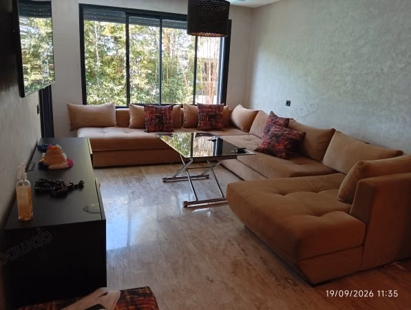 Prachtig appartement te huur in Dar Bouazza. 2 mooie slaapkamers. Goed gemeubeld