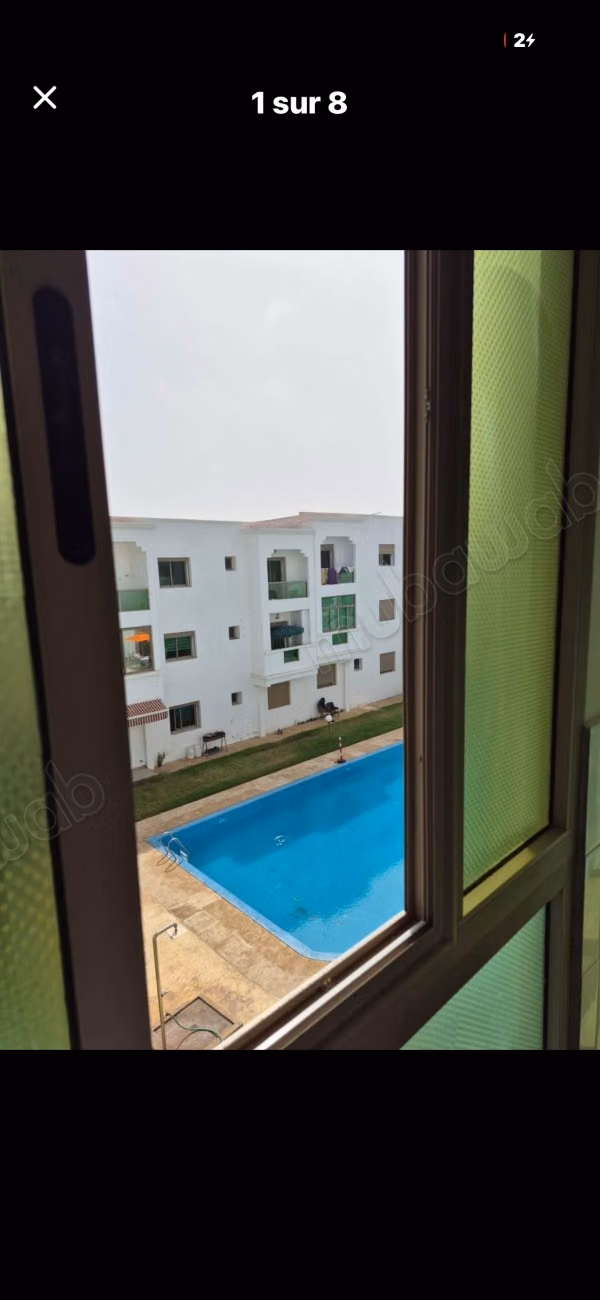 Apartment for rent in El Mansouria. 3 rooms. Air conditioning and pool