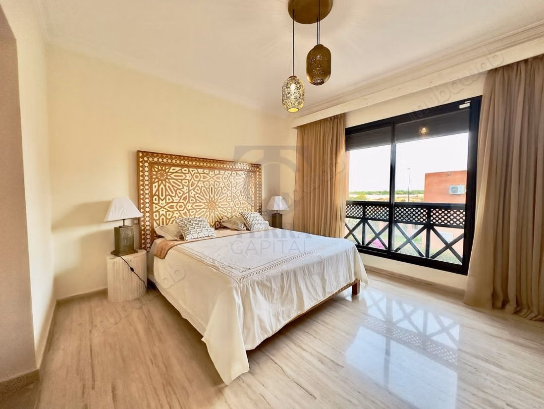 Appartement à louer à Gueliz. Superficie totale 120 m². Meublé
