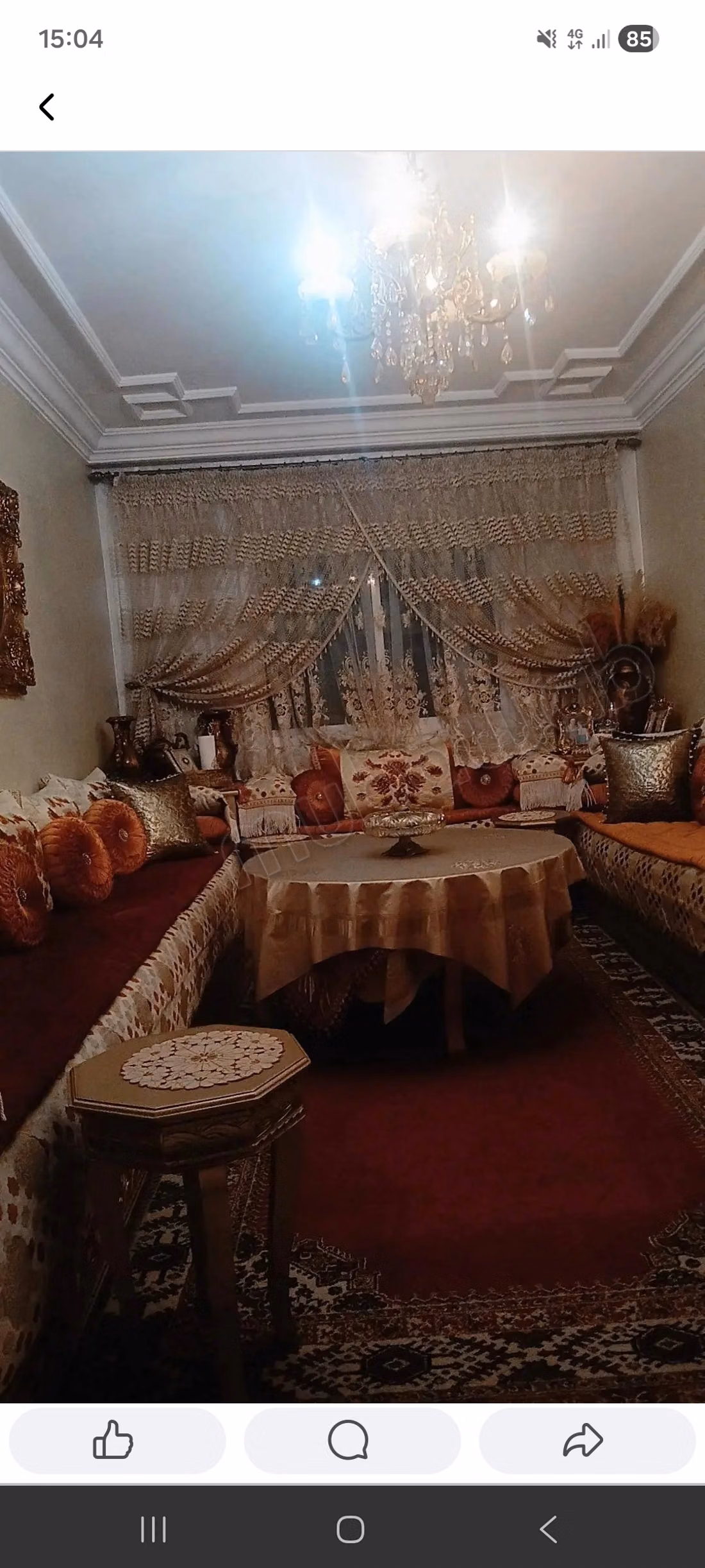 Vente d'un bel appartement à Mkinssia. Surface de 90 m². Salon marocain traditionnel — 2