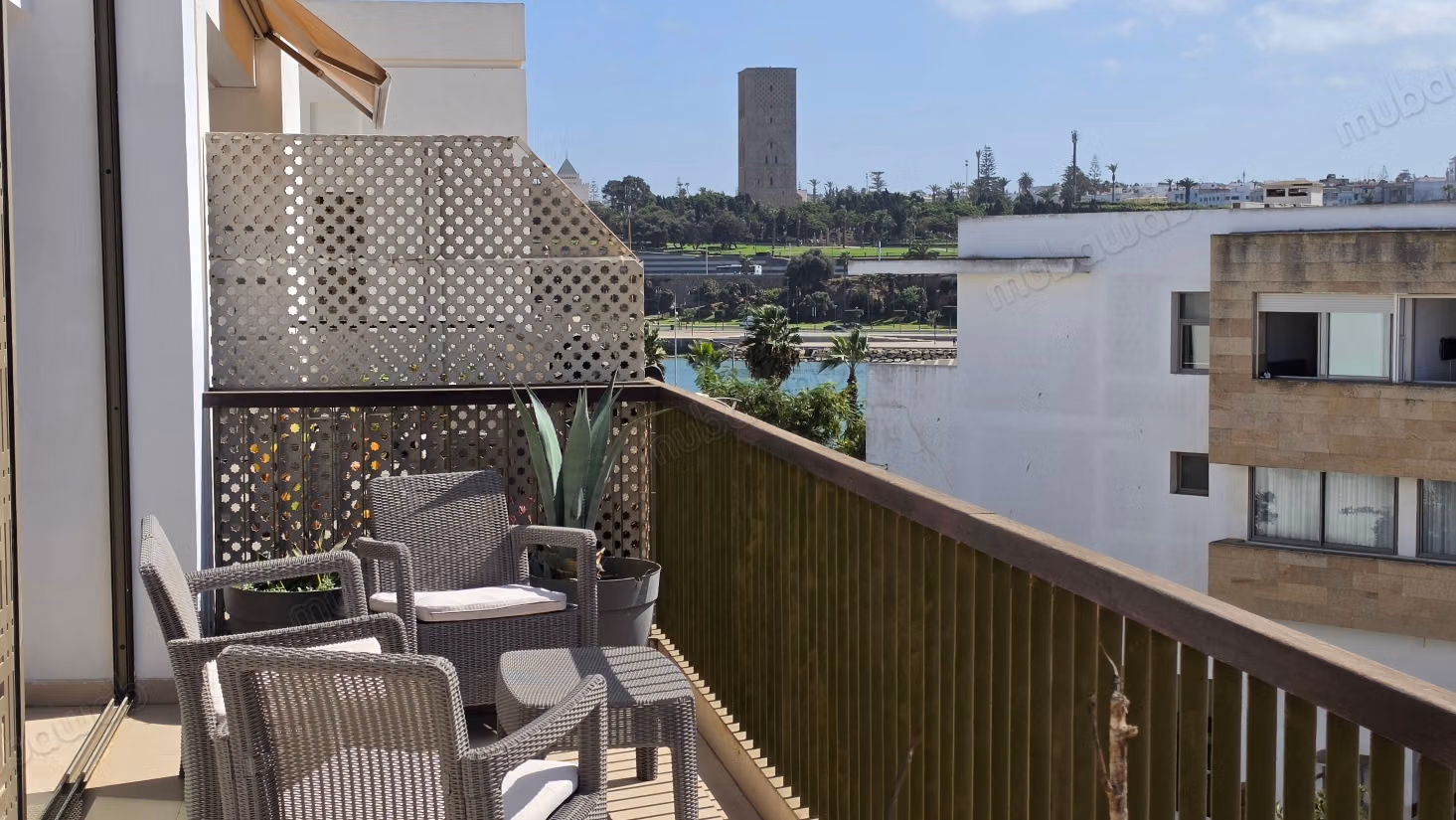 Charmant gemeubileerd appartement aan de marina van Salé