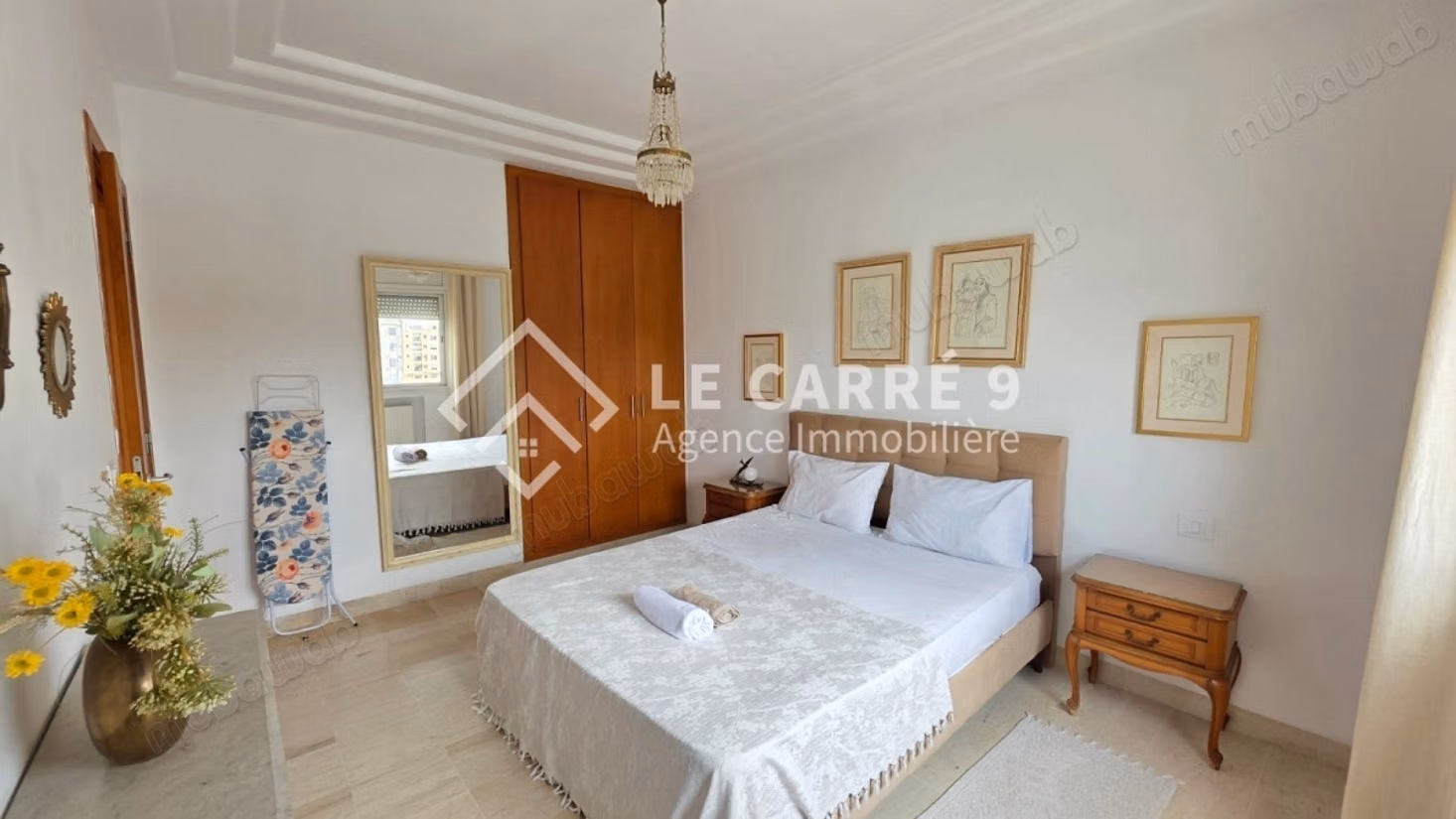Un appartement s1 meublé à louer aux jardins de Carthage