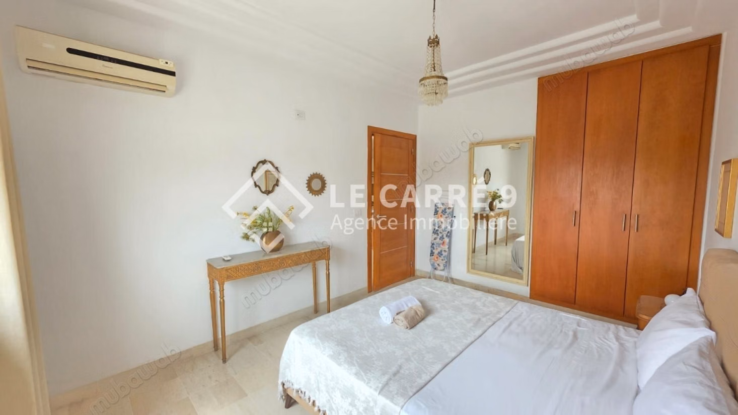 Un appartement s1 meublé à louer aux jardins de Carthage