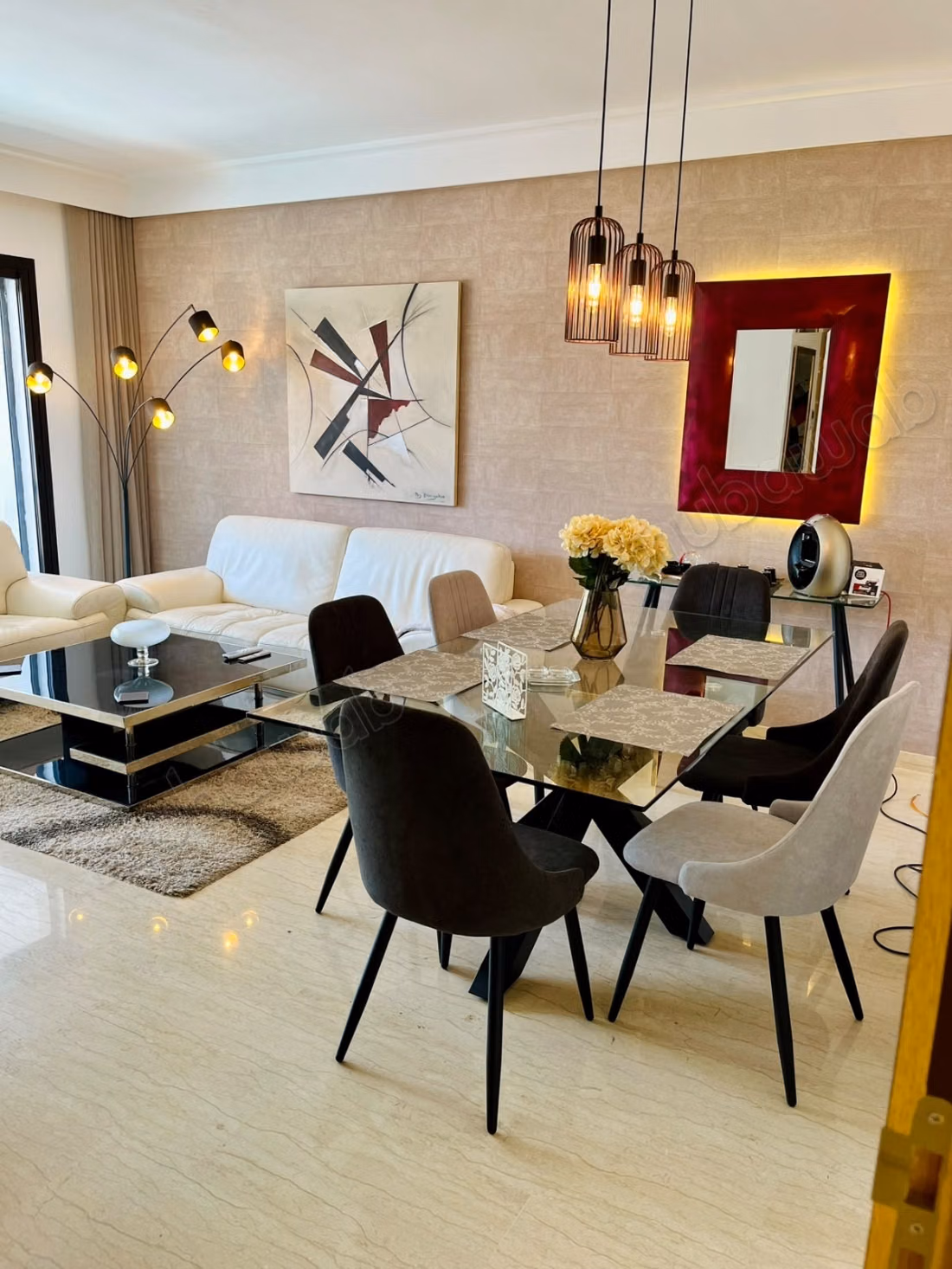 Very nice apartment for rent in Casablanca Finance City. 2 bedrooms. Furnished