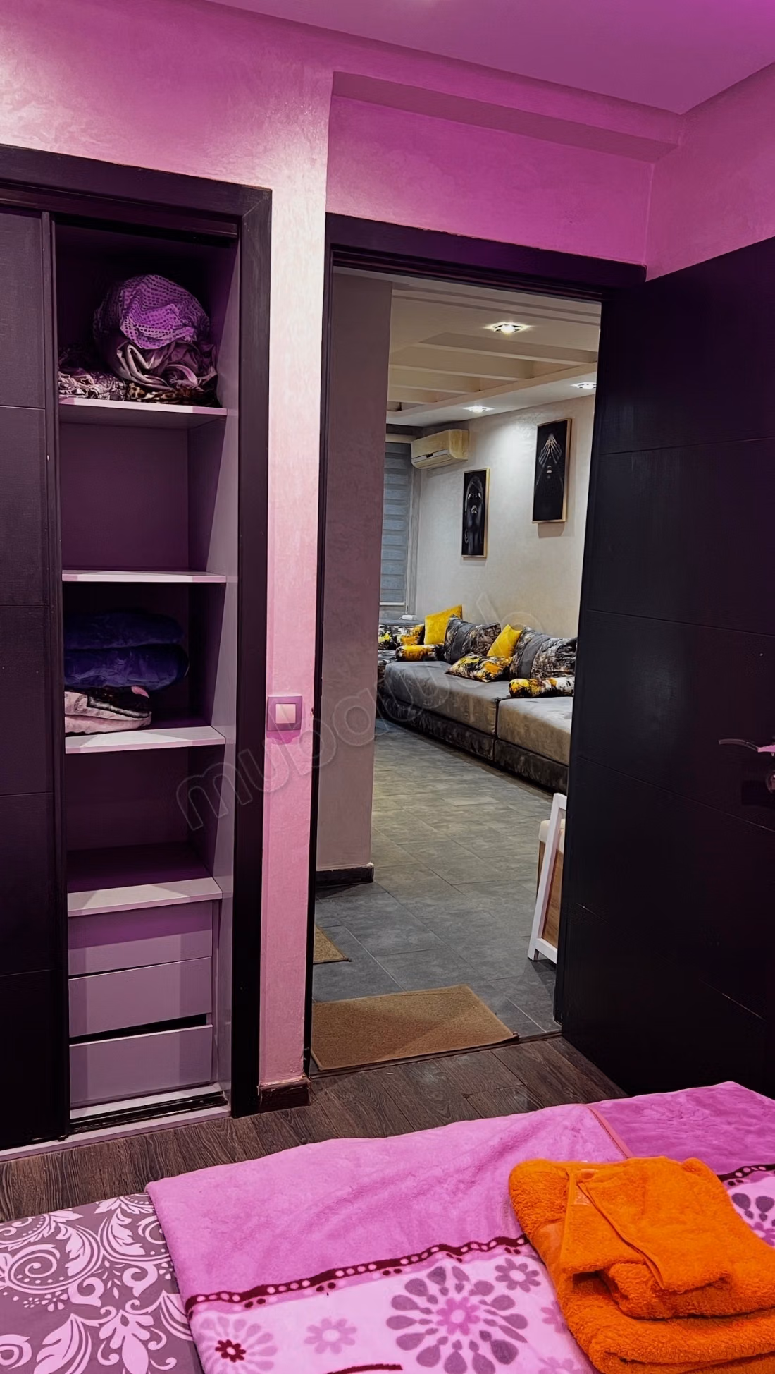 Appartement te huur in Dar Bouazza. 2 comfortabele kamers. Goed ingericht