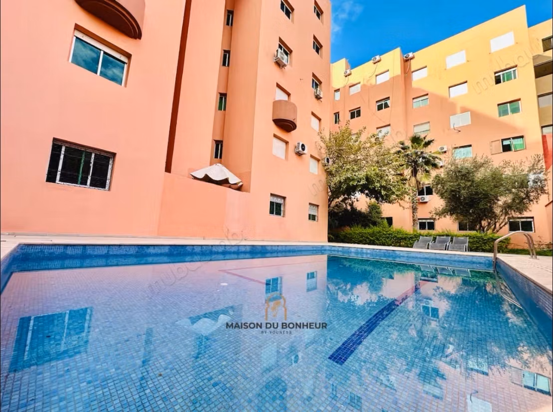 Location longue durée Appartement meublé 81 m² 2 chambres Résidence sécurisée avec piscine