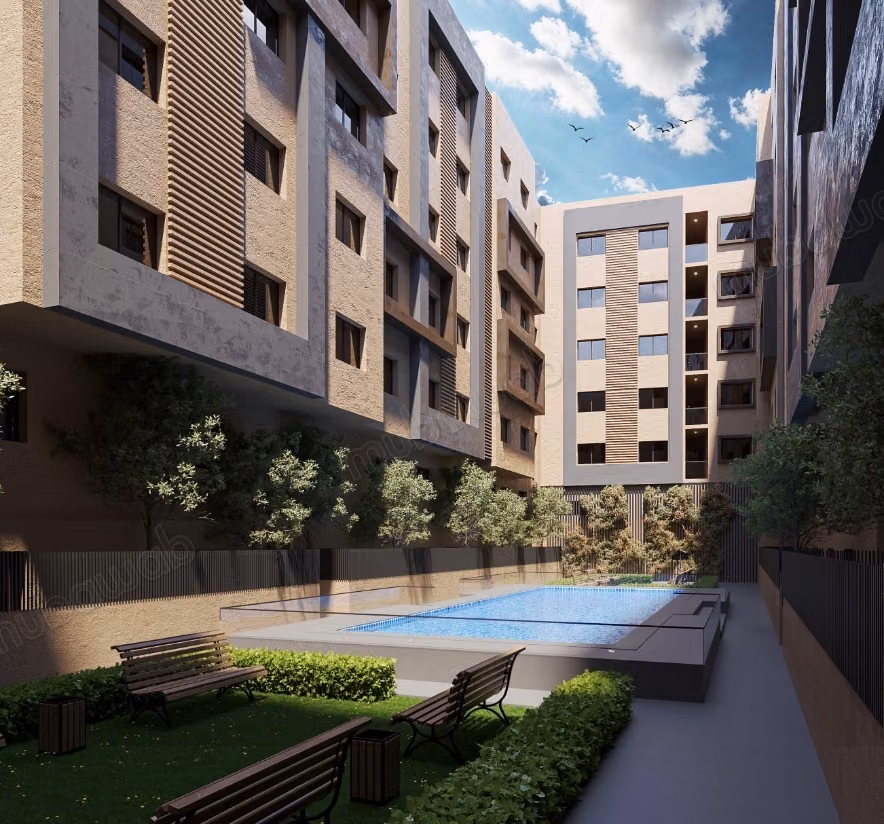 Bel appartement à vendre à Ouasis. Surface de 48 m². Prestation de conciergerie, belle Piscine — 2