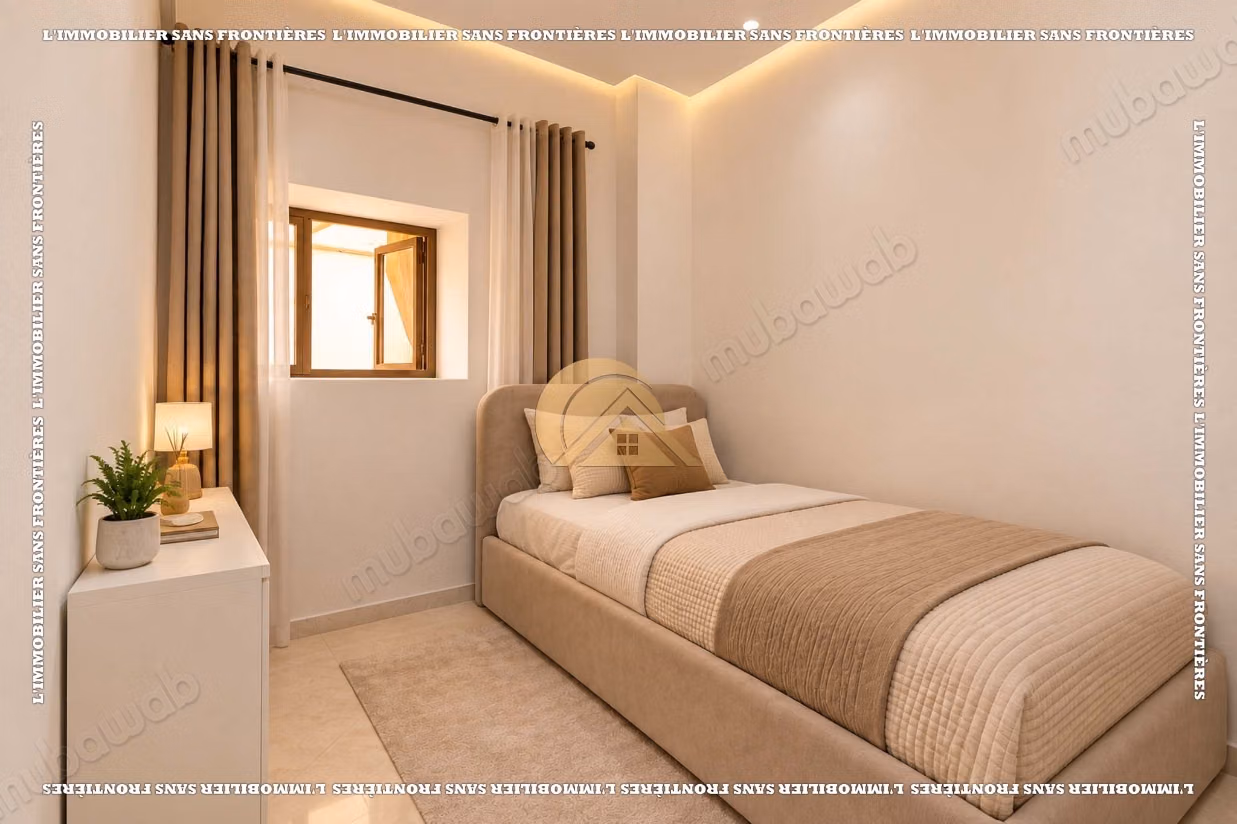 Appartement de 236 m² à vendre à Mabrouka – 3 chambres dont une suite, grande terrasse et parking en sous sol