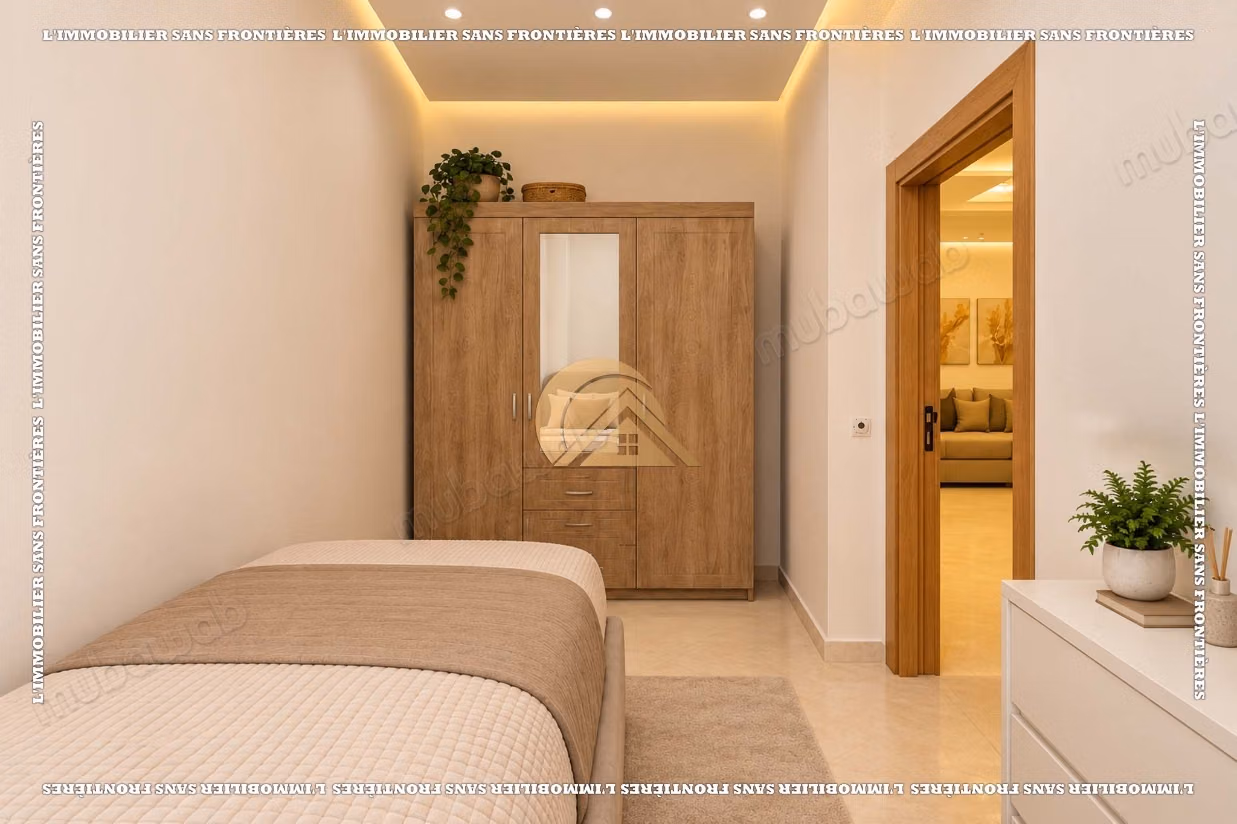 Appartement de 236 m² à vendre à Mabrouka – 3 chambres dont une suite, grande terrasse et parking en sous sol