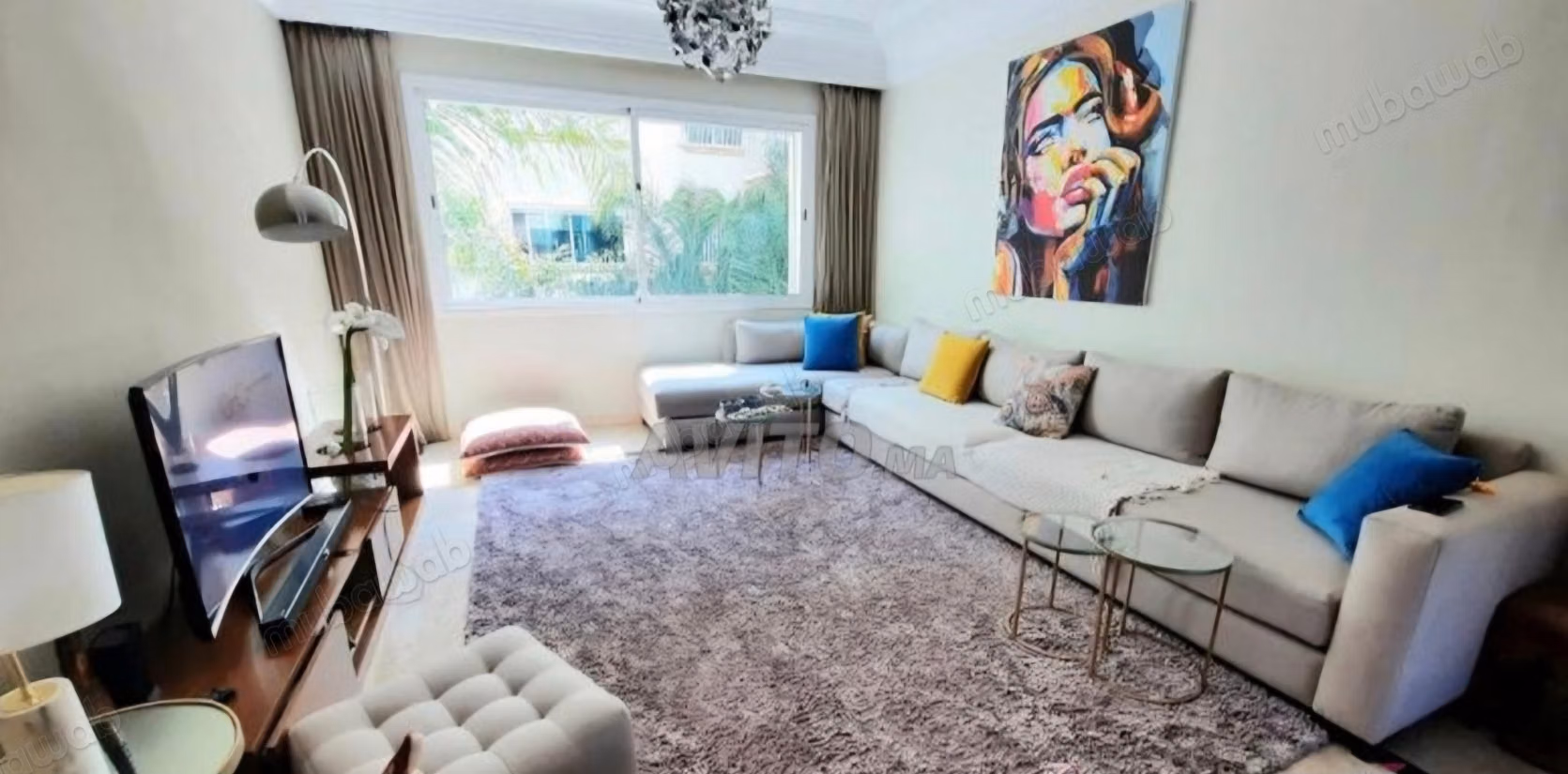 Bel apartamento en alquiler en Val Fleuri. 3 bonitas habitaciones. Salón tradicional marroquí, residencia segura