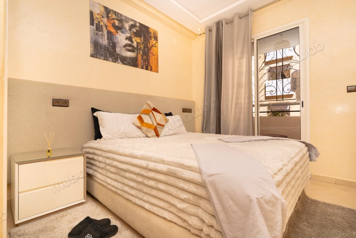Appartements à louer chambres. Salon marocain traditionnel, résidence sécurisée