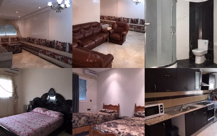 Apartamentos en alquiler en el centro de la ciudad de Fez. Superficie de 138 m². Salón marroquí tradicional, residencia segura