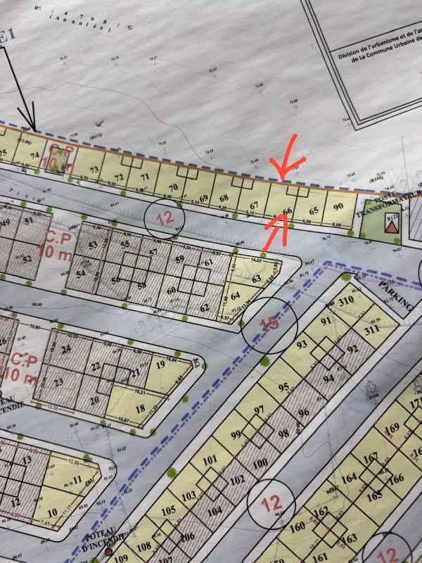 Vente de terrain à Tanja Balia.
Superficie 88 m²